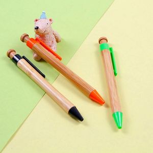 Stylo publicitaire écologique en paille de blé et bambou avec logo personnalisé - Product Image 2