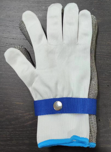 Usine de gants en <span class=keywords><strong>maille</strong></span> métallique Ouverture d'huître personnalisée Coupe de viande Travail de boucher Gants de sécurité en fil d'acier inoxydable - Product Image 2