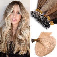 Prix de gros d'usine, extensions de cheveux humains de haute qualité, alignées sur les cuticules, nano anneaux, cheveux indiens bruts, 22 pouces, 24 pouces, extensions de cheveux I-tip, fournisseurs de cheveux