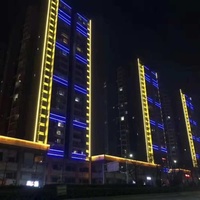 Lumière LED à points de pixels RVB haute luminosité 24V 100mm, couleur pleine, IP67, pour la décoration extérieure des façades de bâtiments, éclairage LED