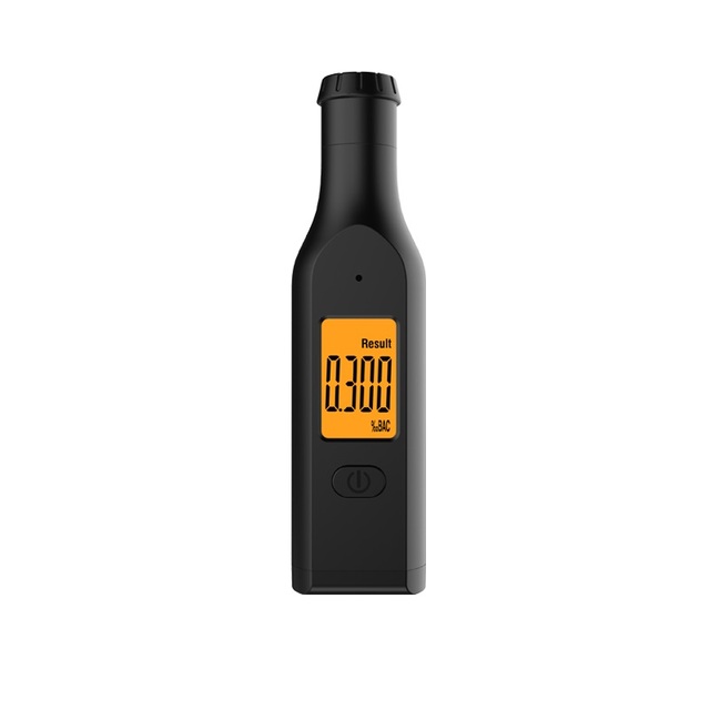 2025 New Rechargeable Breath Alcohol Breathalyzer Tester AT-928 Black CE RoHS Certified 0.000-1.990 BAC
