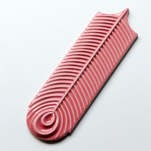 Mattonelle di parete della piuma di ceramica smaltata di <span class=keywords><strong>colore</strong></span> rosa strutturato 3d della <span class=keywords><strong>casa</strong></span> interni o esterni - Product Image 5