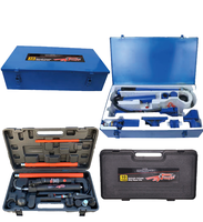 Kit de cric hydraulique 10 tonnes pour réparation de châssis en acier avec pompe à piston, flexibles et fonction de poussée-tirage, certifié CE