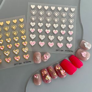 Dibujos animados Día <span class=keywords><strong>de</strong></span> San Valentín Nail Art Stickers Heart of Peach Nail Tridimensional Rhinestone Jewelry Nail Decals DIY Decoración - Product Image 2