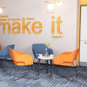 Sandalye fabrika özel Metal çelik boru baz soğuk tedavi yüksek esneklik kalıplı köpük ofis ziyaretçi bekleme resepsiyon odası sandalye - Product Image 2