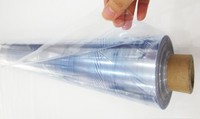 Rouleau de film PVC transparent standard, usine chinoise, feuille de plastique souple transparente pour emballages et papeterie