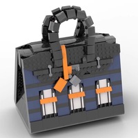 Bolso Pequeño Personalizable de Bloques de Construcción, Modelo de Bolso Unisex, Regalo DIY, Juguete Educativo de Ciencia Ficción Platino, Cumpleaños Yili