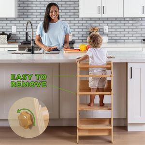 Tour d'apprentissage Montessori pour enfants, escabeau transparent pour la <span class=keywords><strong>cuisine</strong></span>, tous les côtés, <span class=keywords><strong>design</strong></span> moderne pour chambre à coucher, école - Product Image 2