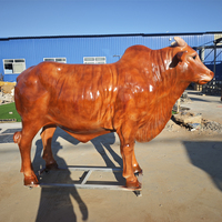 Statue d'art animale réaliste en résine et fibre de verre, vache laitière, pour décoration de pâturages, jardins, parcs, zoos et expositions