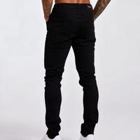 Pantalon en jean vintage taille mi-haute, coupe slim, haute qualité, personnalisable, prix réduit pour hommes