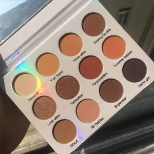 Paleta de sombras de ojos de lujo, Palletes de maquillaje de alto pigmento, logotipo personalizado, paleta de sombra de ojos desnuda sin crueldad