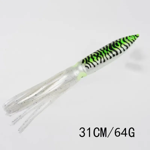 <span class=keywords><strong>Leurre</strong></span> aiguille PVC vert 31cm 67g appât <span class=keywords><strong>souple</strong></span> pour la pêche en mer calmar poisson-chat carpe bar pêche en bateau - Product Image 6
