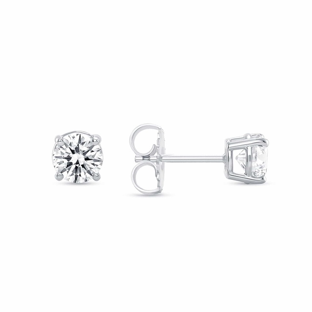 MaiYi 14K/18K Solid Gold Lab Created Classic Diamond Stud Earrings Round 0.5ct/1ct/1.5ct/2ct Lab Grown Diamond Stud Earring