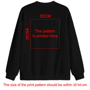Grosir 260g kaus keringat Streetwear Crewneck DTF cetak uniseks gratis pengiriman Hoodies dan Sweatshirt UNTUK PRIA lengan penuh - Product Image 2