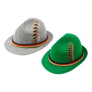 2023 laine haut boisson allemand tyrolien alpin Robin Hood bavarois Oktoberfest Fedora feutre Festival bière <span class=keywords><strong>chapeau</strong></span> de fête - Product Image 4