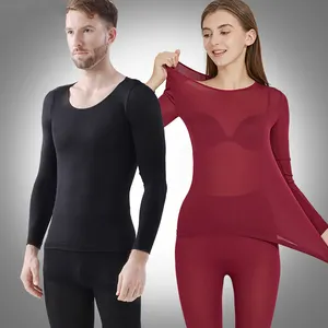 Intimo termico da donna set di biancheria intima da uomo sottile pigiama invernale 2 pezzi Leggings riscaldati intimo vestito caldo per abbigliamento donna