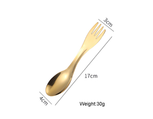 Titan <span class=keywords><strong>2</strong></span>-in-1 Löffel und Gabel Campingbesteck mit Eigenem Logo Edelstahl Spork - Product Image 6
