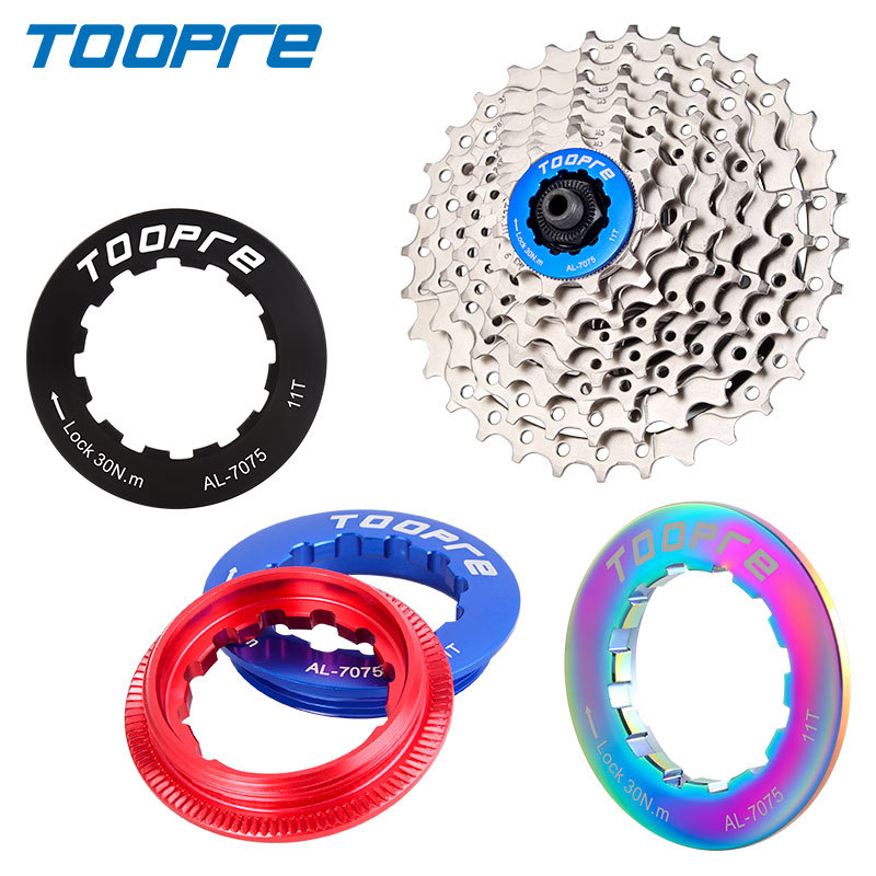TOOPRE 11-Speed XT Card Flywheel Lock Cover Mountain Road Bike Alloy Components with Freewheel Fly Lock Ring