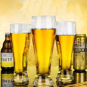 400 500ml Custom Logo Thickened Craft Creative Glass <b>Large</b> Drinking Beer <b>Mug</b> Cup Tumbler for Restaurant bar Handle - Product Image 2