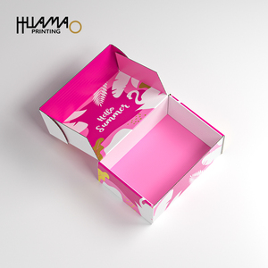 Custom Summer Themed Flamingo Print Corrugated Mailer <b>Boxes</b> Colorful Aircraft <b>Boxes</b> for Cosmetics & E-commerce Business - Product Image 5