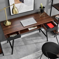 Groothandelsprijs Kantoor- en thuismeubilair Industrieel Vlekbestendig Houten bureau Metalen bureaupoten Studietafel Opbergruimte Geassembleerd