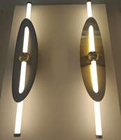 Lámpara de Pared LED Moderna, Minimalista, Creativa, Decoración de Pared, Luces Doradas para Dormitorio (A6214)