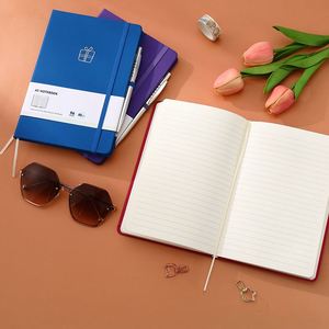 High Quality Thickened PU Leather Notebook for Students Custom Gold Foil Brand Lined <b>Dotted</b> Graph Journal with Sleeve - Product Image 1