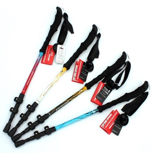 Alpenstocks 7075 havacılık alüminyum teleskop yürüyüş bastonu kendini savunma yürüyüş yürüyüş çubukları yürüyüş sopaları - Product Image 1