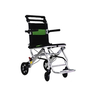 Silla de ruedas plegable ultraligera de aluminio de tránsito de transferencia portátil - Product Image 1