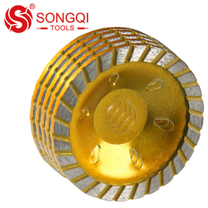 SONGQI diamant meule Turbo rangée <span class=keywords><strong>disque</strong></span> de ponçage <span class=keywords><strong>pour</strong></span> <span class=keywords><strong>béton</strong></span> granit marbre maçonnerie brique convient 7/8 pouces tonnelle - Product Image 1