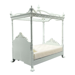 Casa de muñecas en <span class=keywords><strong>miniatura</strong></span> de madera DIY exquisita cama Victoriana - Product Image 6