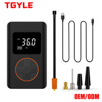 Pompe à air portable pour voiture avec manomètre numérique, ABS, rechargeable, mini, sans fil, faible bruit, gonfleur de pneus