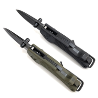 Couteau pliant multifonctionnel de poche EDC de haute qualité avec manche en plastique et lame en acier 5CR pour le camping, la pêche et les activités de plein air
