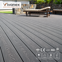 Planches de terrasse en composite WPC, résistantes à la chaleur et au froid, directement de l'usine, pour l'aménagement paysager