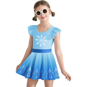 여아용 수영복 도매 어린이 수영복 여아용 원피스 수영복 스커트 부착 부티크 공주 수영복 의류 - Product Image 1