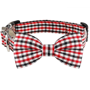 Plaid BowTie Chic Adjustable <strong>Pet</strong> Collar - Fashion <strong>Pet</strong> <strong>Accessories</strong> - Product Image 3