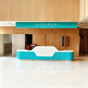 Estación de Enfermería Saiford SFD-H01, Mesa de Trabajo en Forma de L para Hospital, Escritorio de Oficina con Recubrimiento Electrostático en Polvo, Base de Acero Inoxidable 304 - Product Image 2