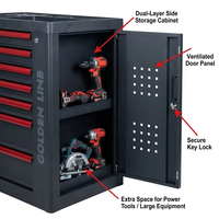 Armoire à outils robuste de 30 pouces à 7 tiroirs verrouillables avec un ensemble de 319 outils à main pour garage, atelier de réparation automobile, support OEM ODM