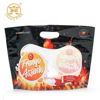 Emballages alimentaires écologiques recyclables, impression personnalisée, sacs en plastique pour poulet rôti, résistants au micro-ondes, anti-buée, sacs refermables pour poulet entier chaud