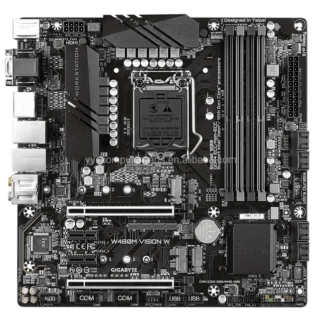 W480M VISION W Workstation Motherboard for Gigabyte M.2 DDR4 LGA 1200 Support W-1200 W-1300 CPU PCIE 4.0 High Quality