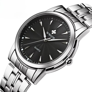 Montre de luxe pour homme OEM ODM, entièrement dorée, cadran doré, acier inoxydable, étanche, simple, à quartz, pour affaires et occasions décontractées - Product Image 4