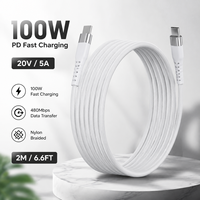 Cargador Magnético USB C de 20V 5A 100W PD Multifuncional y Duradero para Teléfono Móvil, Computadora Portátil, 480Mbps, Carga Rápida de Datos, 2m, OEM ODM