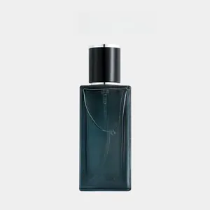 Produttore all'ingrosso di lusso personalizzato 50ml vuoto di vetro quadrato bottiglia di profumo con Spray in alluminio