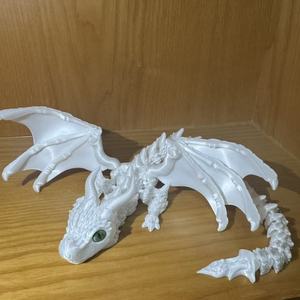 YIWUPOWER 3D Baskılı Eklemli Boynuzlu Ejderha Oyuncak Hareketli Eklemli Pterozor Kanat Süsü Masaüstü Dekorasyonu Noel Tatil Hediyesi - Product Image 4