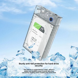 OEM 3.5inch trong suốt đa chức năng Ổ đĩa cứng bao vây Type-C/USB3.0 đa cổng ổ đĩa trạng thái rắn trường hợp khuôn riêng - Product Image 5