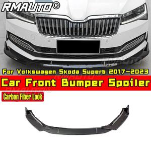 Para Volkswagen Skoda Superb 2017-2023, Alerón Delantero para Automóvil, Cubierta de Parachoques, Protector de Parachoques, Labio Delantero, Kit de Carrocería, Accesorios para Automóvil - Product Image 3