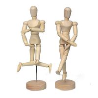 Maniquí de Madera Articulado con Articulaciones Flexibles, Color Natural, Tamaños Personalizados, Figura Humana para Dibujo Artístico