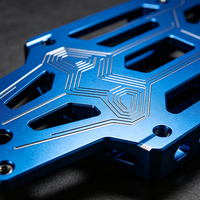 Componente de Acero Inoxidable Mecanizado por CNC, Estructura de Equipo Industrial Personalizada, Acabado Dorado, Electroerosión por Hilo, Modelo OEM 3D