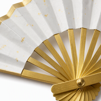 Éventail pliant en laiton, éventail chinois traditionnel, éventail vintage en métal et papier de soie pour la décoration intérieure, cadeau de mariage, spectacle de danse
