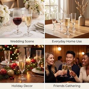 Lot de verres à vin en cristal sans plomb pour mariage, flûtes à champagne pour fêtes - Product Image 6